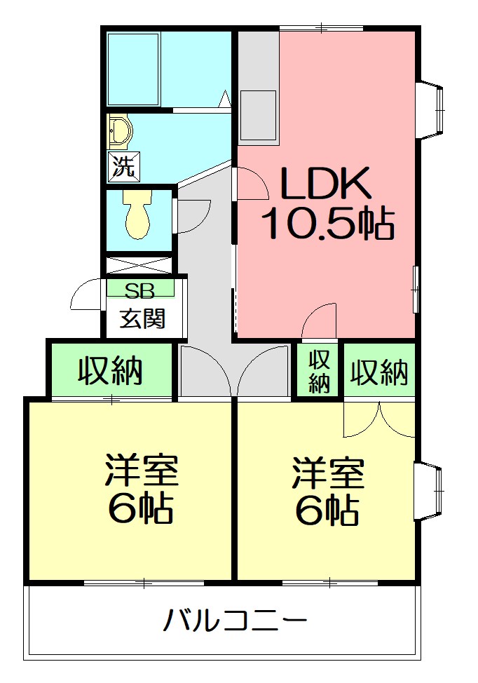 CASAあけぼの 101号室 間取り