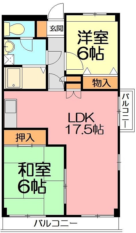 サンプラザ湘南 501号室 間取り