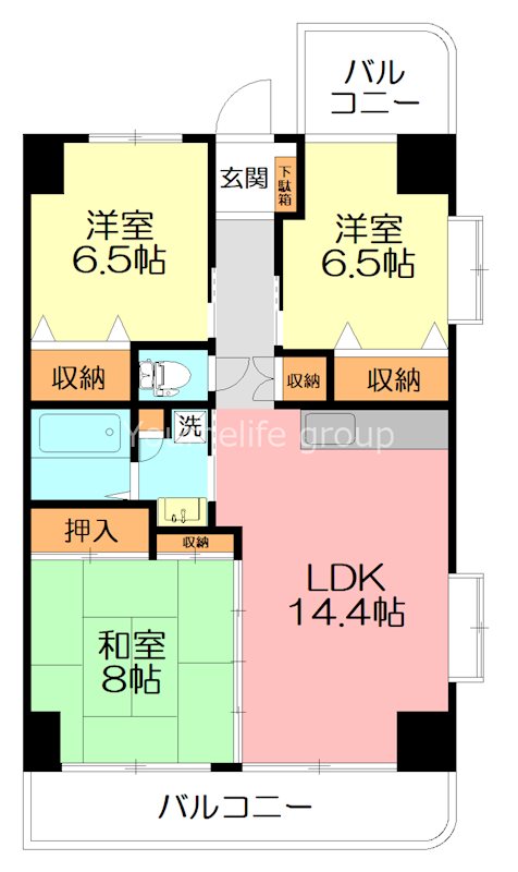 コルビュジェ湘南台 301号室 間取り