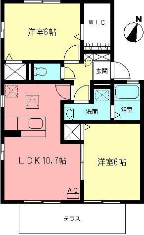 ヴィラハイツⅡ 202号室 間取り