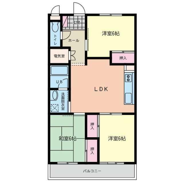 Ｌａ　Ｓｏｌａｎａ 305号室 間取り
