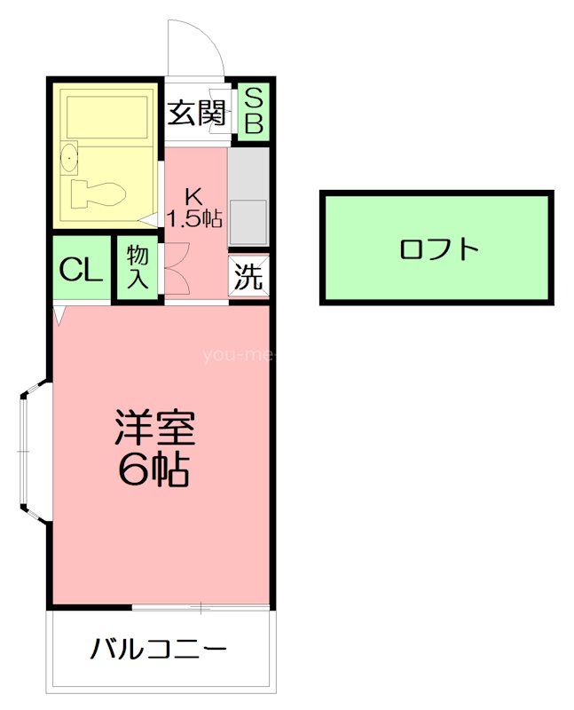ヴェルデメゾンB  116号室 間取り