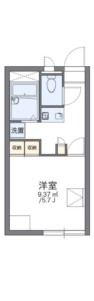 レオパレスモーヴ 104号室 間取り