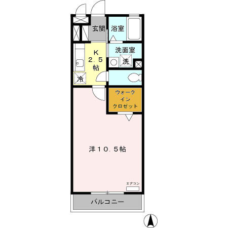 フローラルガーデン 206号室 間取り
