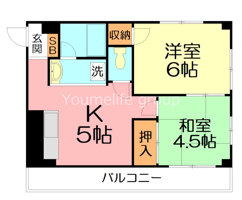西海岸ハイツ 310号室 間取り