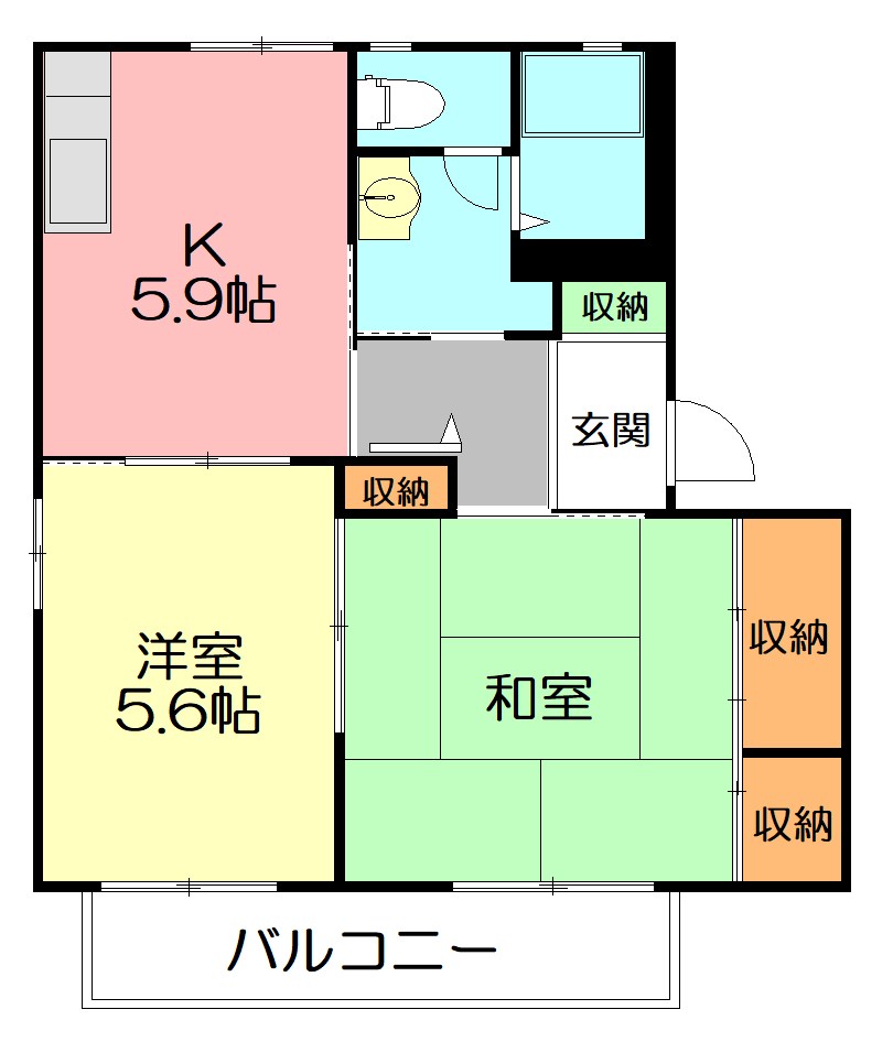 みもざレジデンス 202号室 間取り