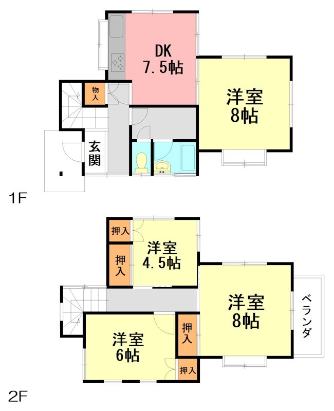 東田原貸家 間取り