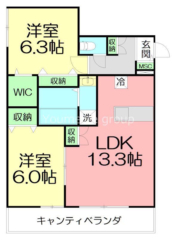 （仮称）西田原メゾン 202号室 間取り
