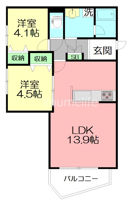 辻堂東海岸１丁目coast B号室 間取り