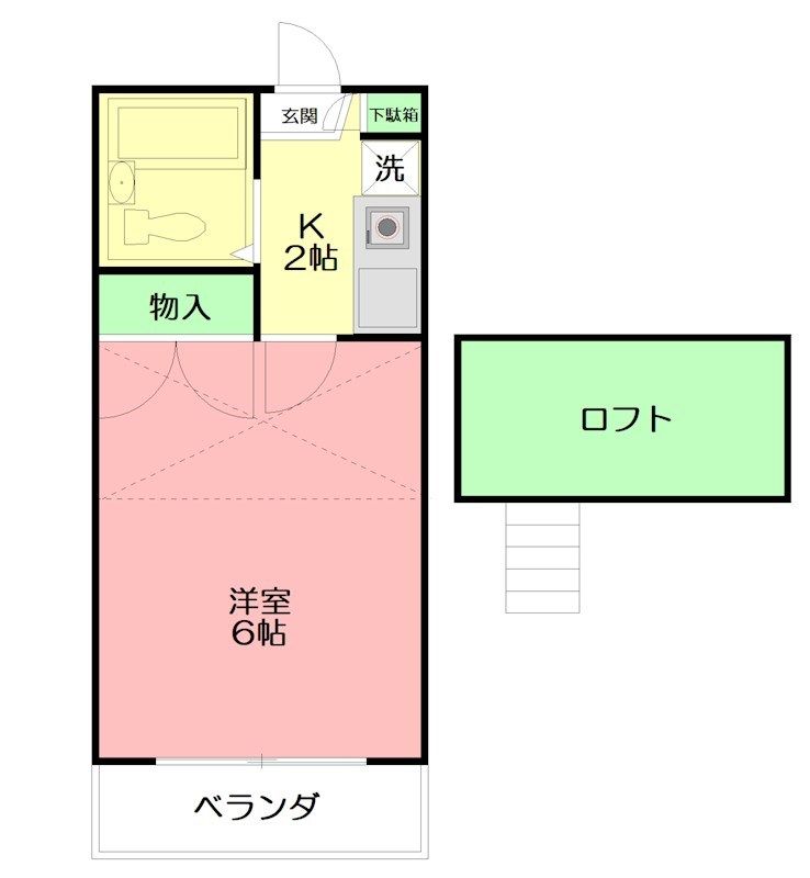 コンフォート東海岸 202号室 間取り