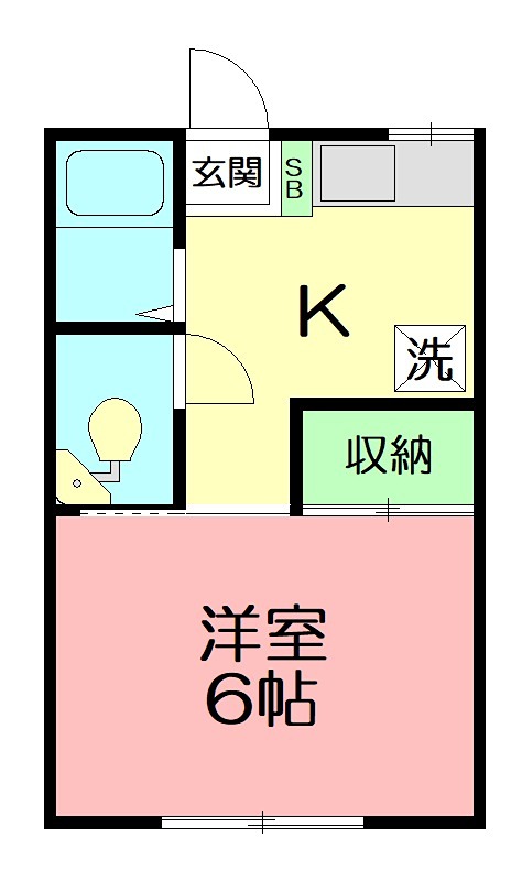 仲居ハイツⅠ 105号室 間取り