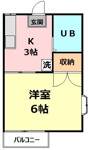 ヴューハイツ  202号室 間取り