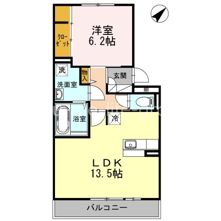 ヴァーシュ　コケット 102号室 間取り