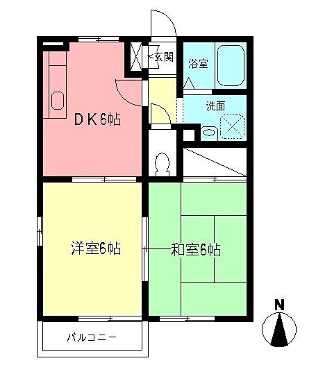 シャルム下落合 202号室 間取り