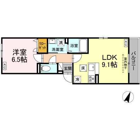エーデル赤松町 101号室 間取り