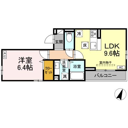 エーデル赤松町 102号室 間取り