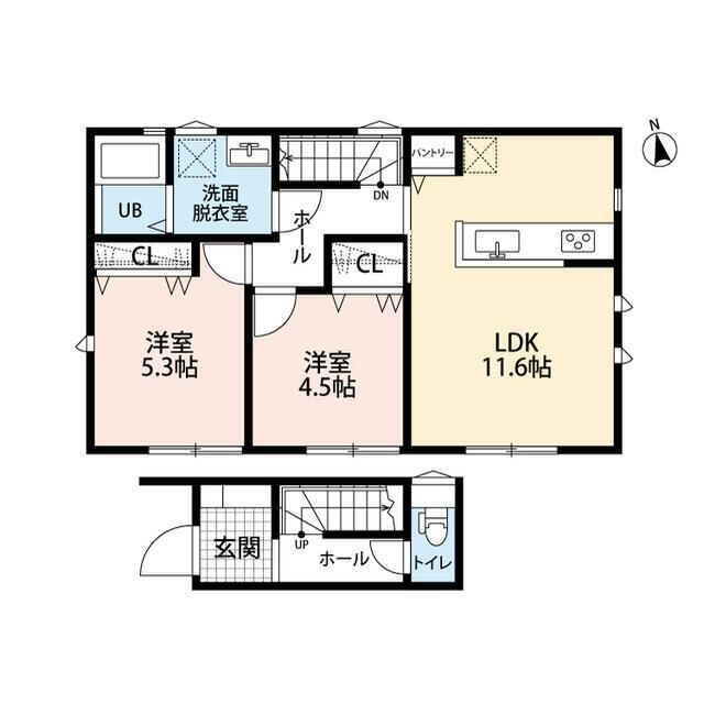 秦野市堀西住宅 2F号室 間取り