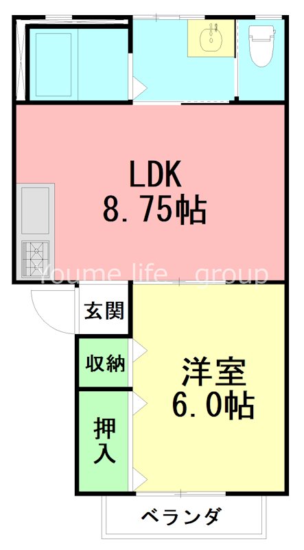 シーサイドクボタⅡ 202号室 間取り