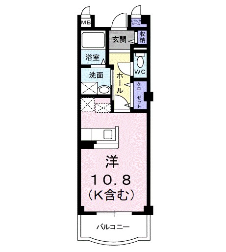ウエスト　メゾン 203号室 間取り