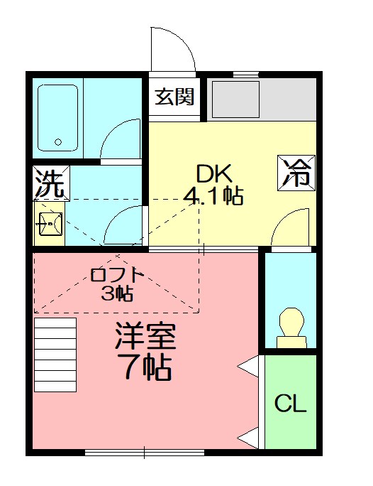 コンフォート辰己 205号室 間取り