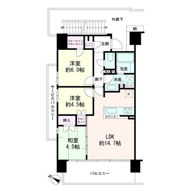 プライム湘南辻堂リーフィアレジデンス 210号室 間取り
