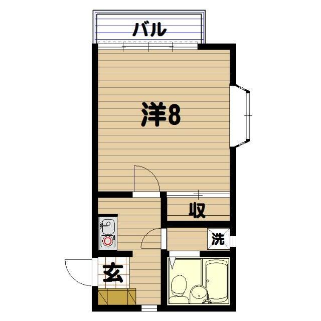 アクアリング茅ヶ崎 203号室 間取り