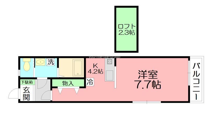 アンバーレジデンス 104号室 間取り
