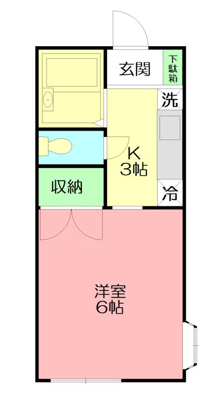ハイツ天沼 101号室 間取り