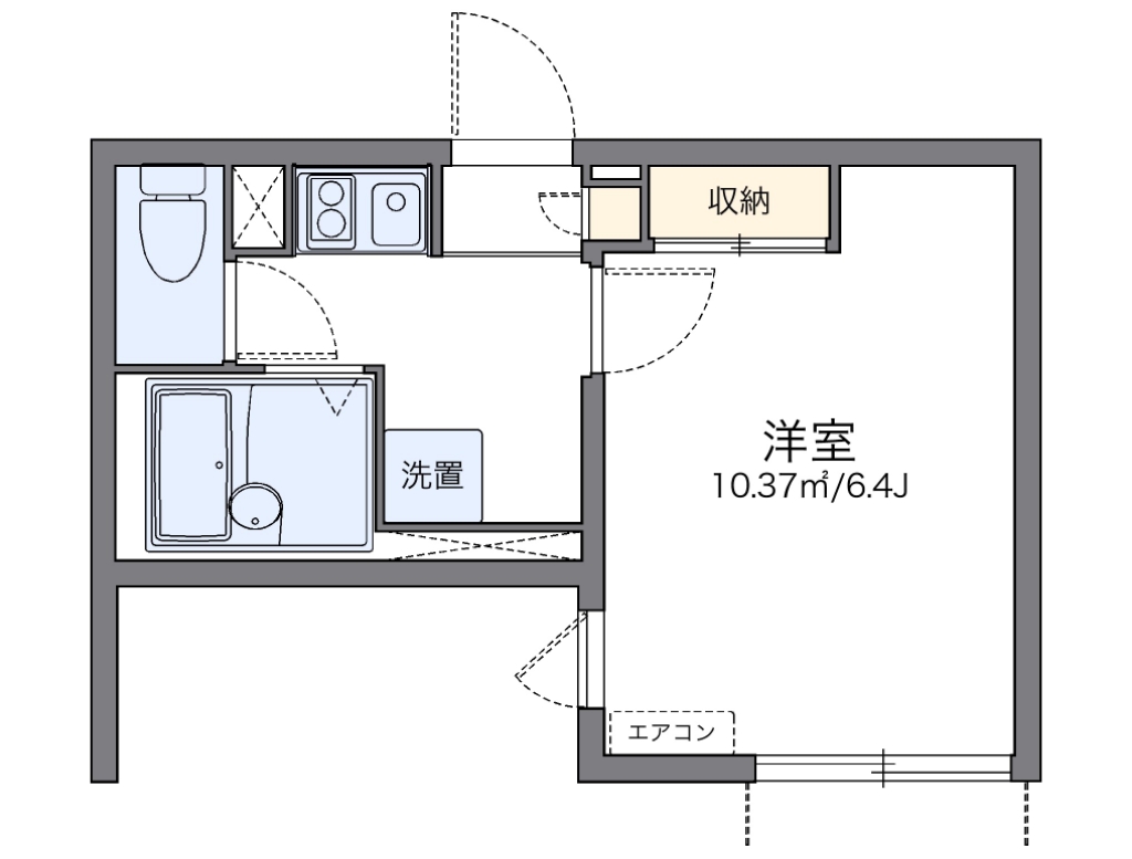 レオネクストグルース 102号室 間取り