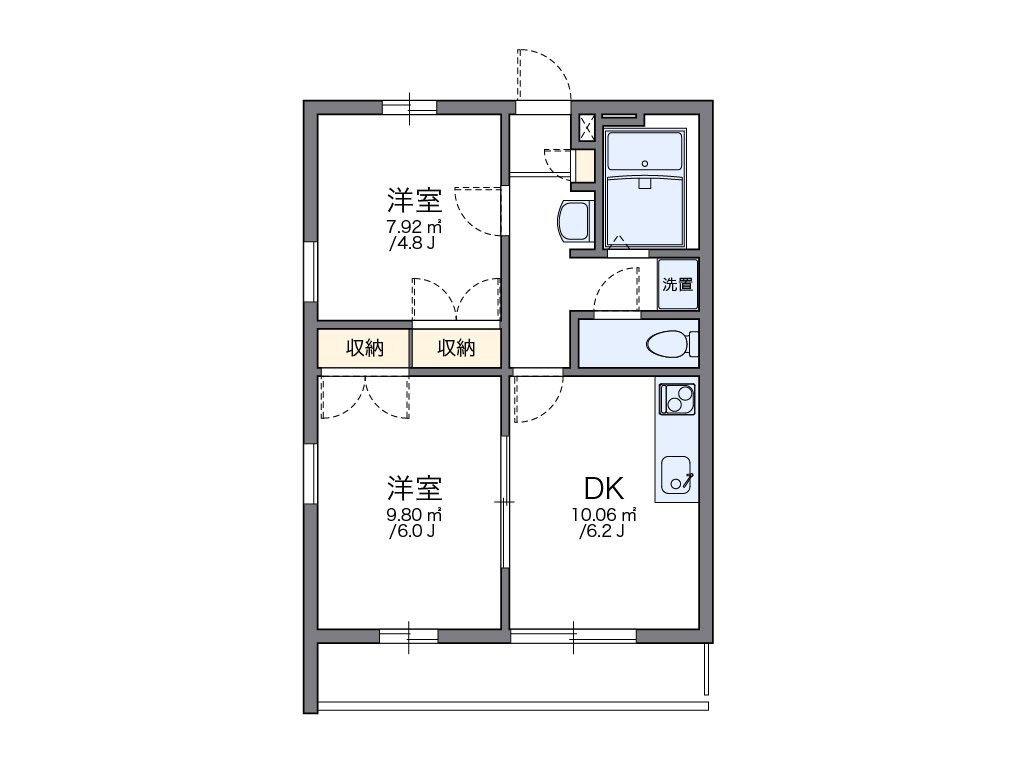 レオパレスサーナ 305号室 間取り