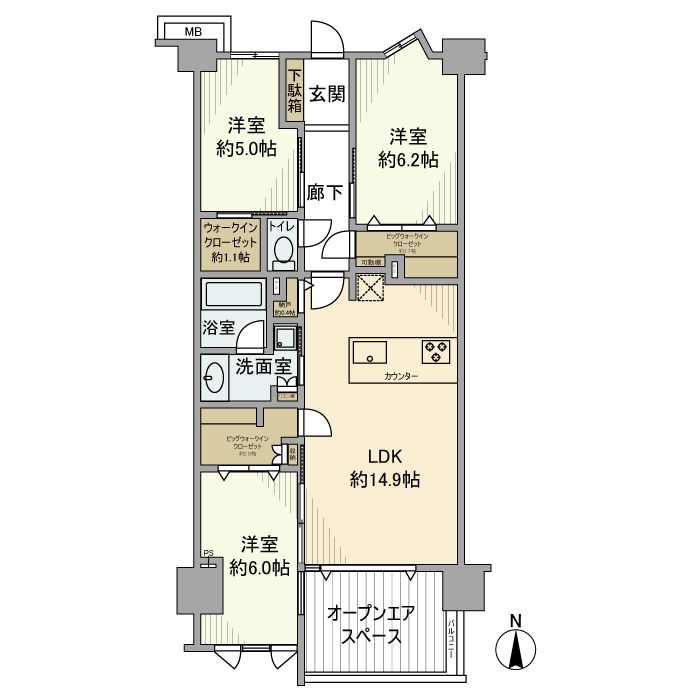 ヴェレーナシティ鎌倉深沢 7F号室 間取り