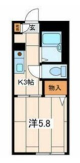 グレイスヒル 202号室 間取り