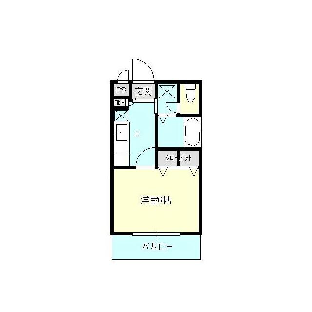 グローリィ湘南 101号室 間取り