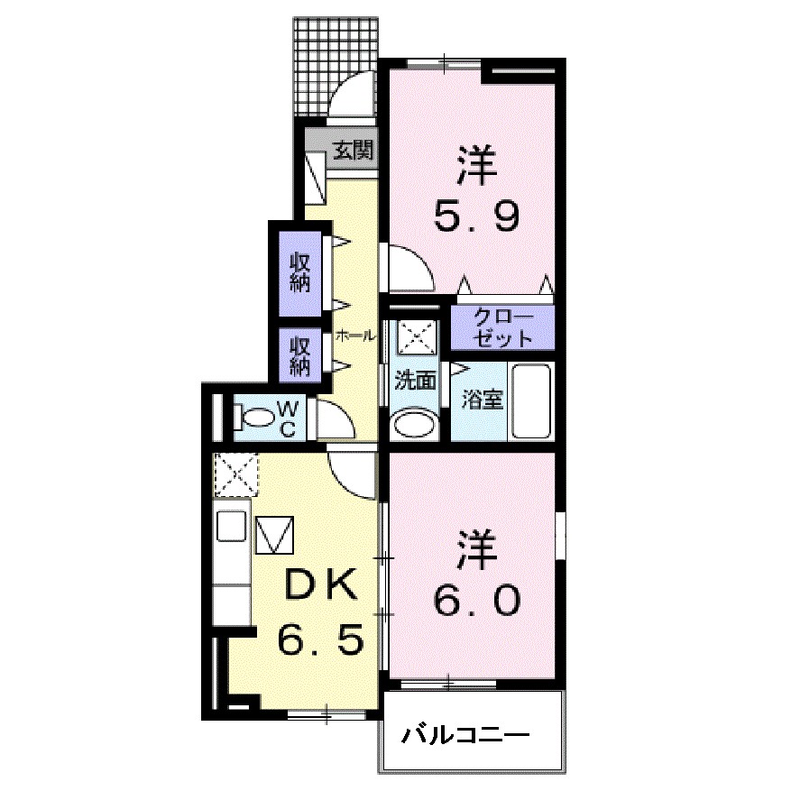 サニーメゾンＫⅠ 101号室 間取り