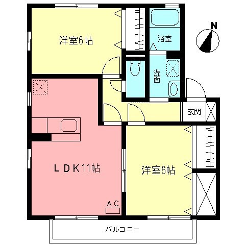 ヴィラハイツⅢ 202号室 間取り
