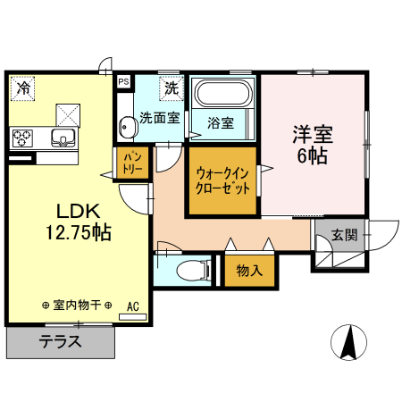 ＧｒａｎＤｅｕｒ 102号室 間取り