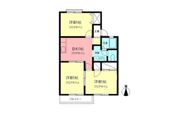 サンライトハイツ 202号室 間取り