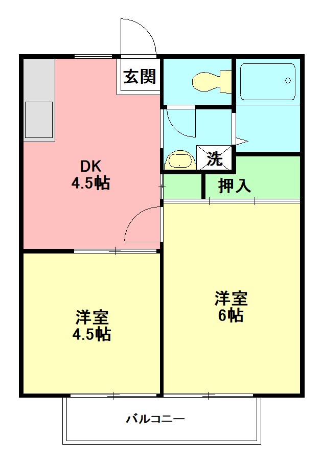 ハイツモリイ 102号室 間取り