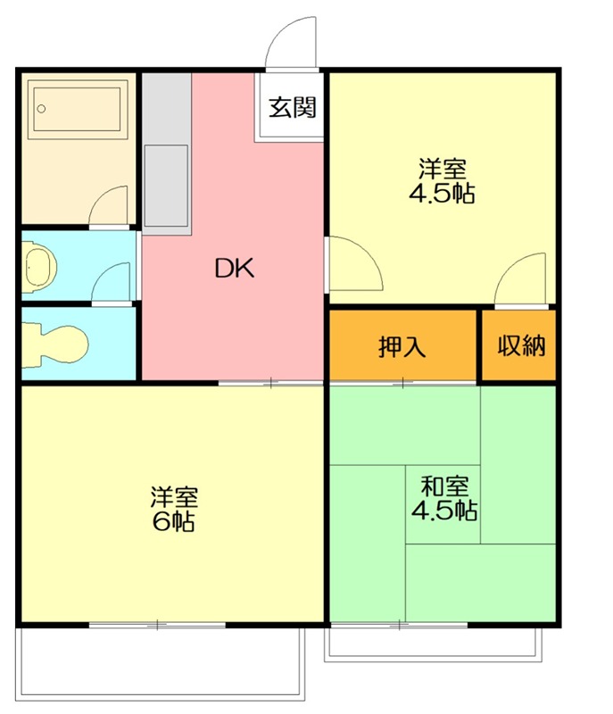 金平ハイツ 103号室 間取り