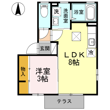 ルミエール 101号室 間取り