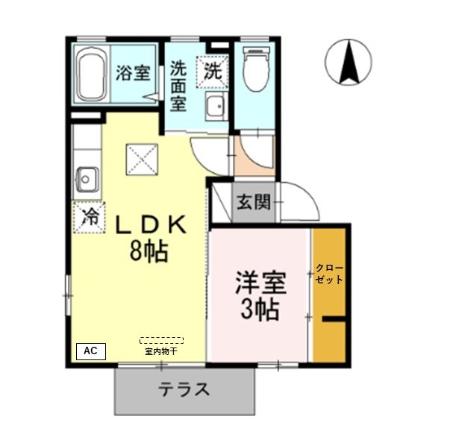 ルミエール 102号室 間取り