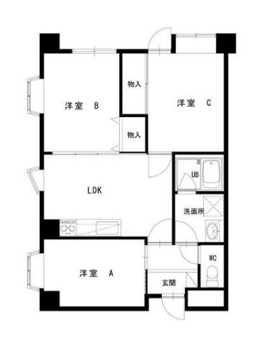 スマイルコート本厚木 204号室 間取り