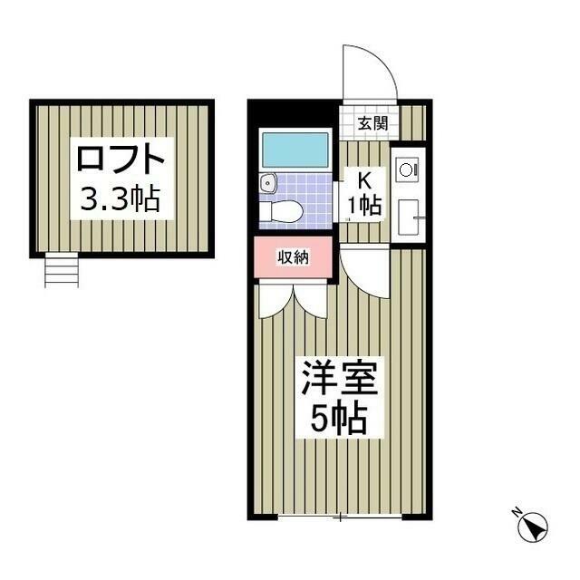 リモード本厚木Ｂ棟 101号室 間取り