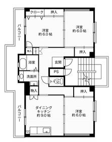 ビレッジハウス大島4号棟 101号室 間取り