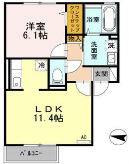 コンフォールⅡ 101号室 間取り