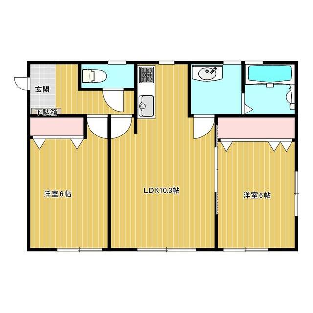 ビーチコート腰越 202号室 間取り