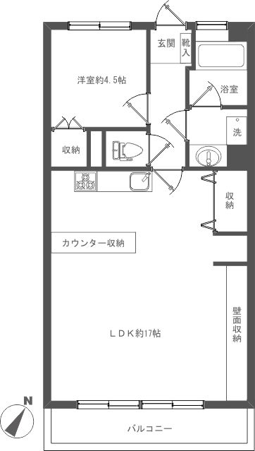 シーサイドハイツ早川 401号室 間取り