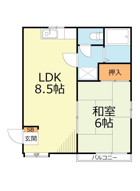 ハイネス 203号室 間取り