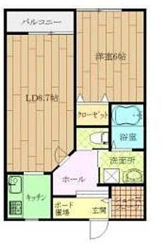 チャンティック東海岸 103号室 間取り