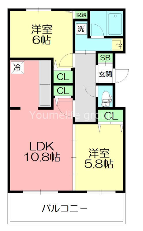 MODERNO 205号室 間取り